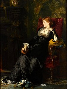 Conrad Kiesel Dame mit Buch