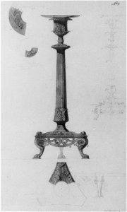 Conrad Weitbrecht, Entwurf für einen gusseisernen Kandelaber, um 1825, 1