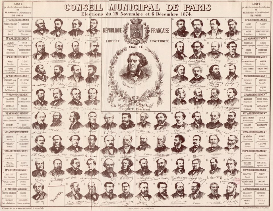 Conseil municipal de Paris 1874