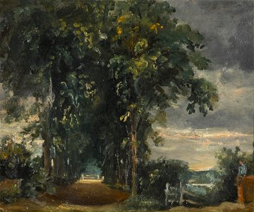 Constable - A COUNTRY LANE WITH AN AVENUE OF TREES, 157