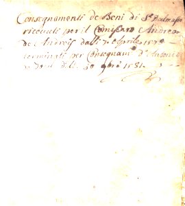 Consignamenti de' Beni di San Dalmazzo