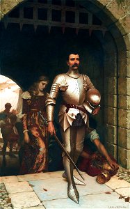 Conquest, by Edmund Blair Leighton. Free illustration for personal and commercial use.