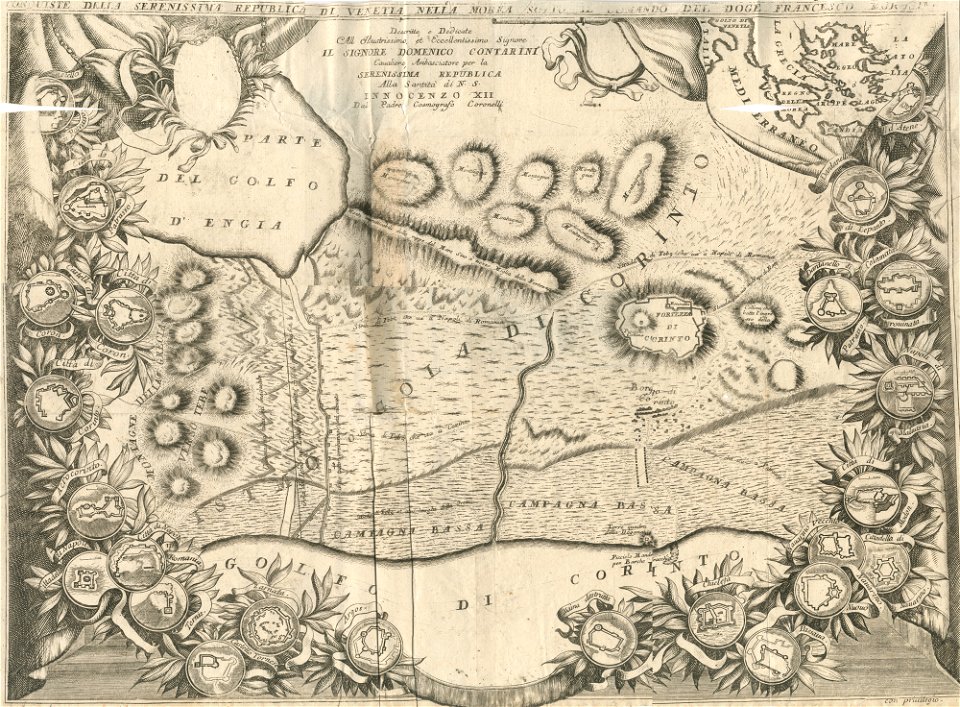 Conquista dell Serenissima Republica di Venetia nella Morea sotto le comando del Doge Francesco Morosini - Coronelli Vincenzo - 1688