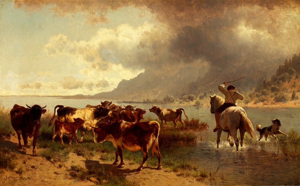 Conrad Bühlmayer - Rinderherde an einem Seeufer - 181 - Österreichische Galerie Belvedere