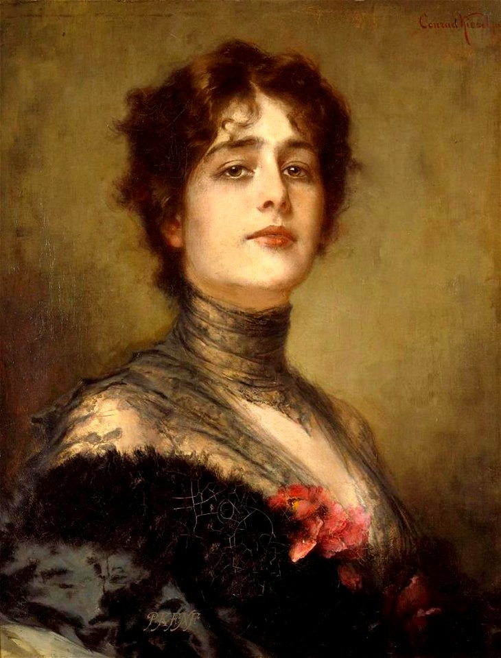 Conrad Kiesel - A portrait of a Spanish lady