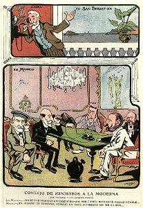 Consejo de ministros a la moderna, de Moya