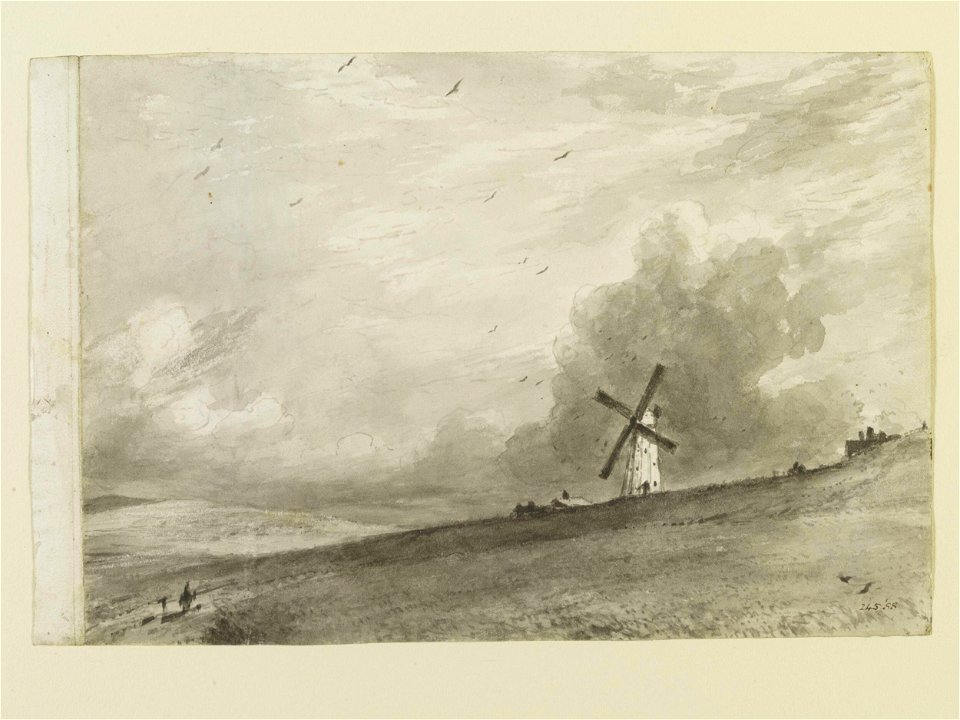 Constable - A windmill, probably on the Downs near Brighton, 245-1888