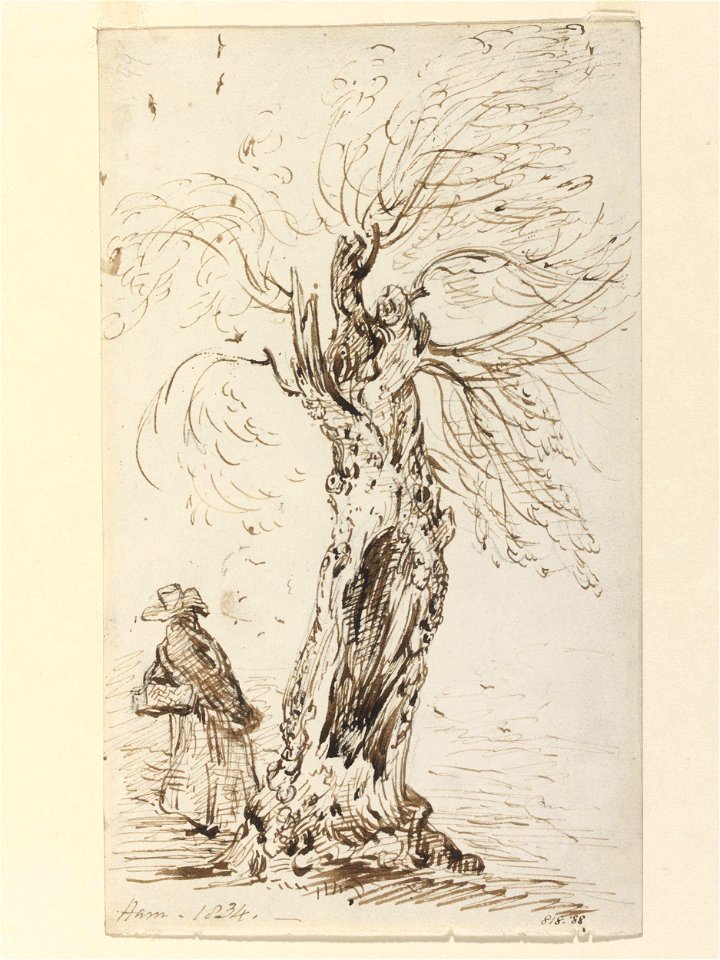Constable - A woman by an old willow tree at Ham, Surrey, 818-1888, 2009CA1887