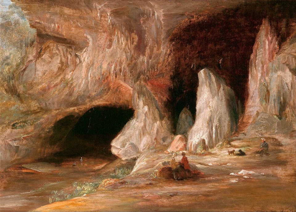 Conrad Martens - Stalagmite columns at the southern entrance of the Burrangalong Cavern - Google Art Project