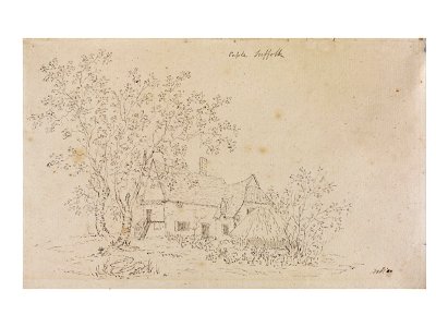Constable - Cottage at Capel, Suffolk, 358C-1888. Free illustration for personal and commercial use.