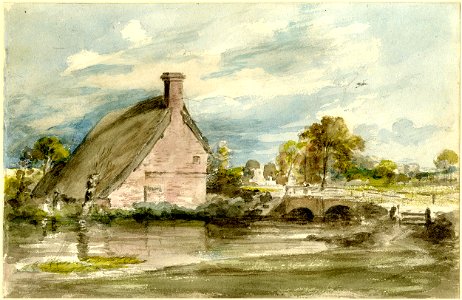 Constable - Cottage beside a bridge near Stratford-sub-Castle, 1888,0215.45
