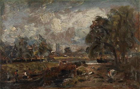 Constable - Dedham Lock, c.1820, N01820