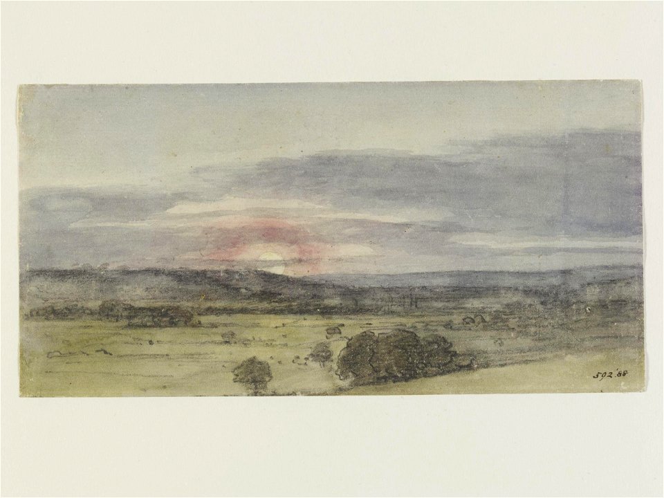 Constable - Dedham Vale, from East Bergholt sunset, 592-1888