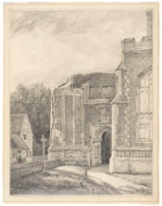 Constable - East Bergholt Church south archway of the ruined tower, 291-1888