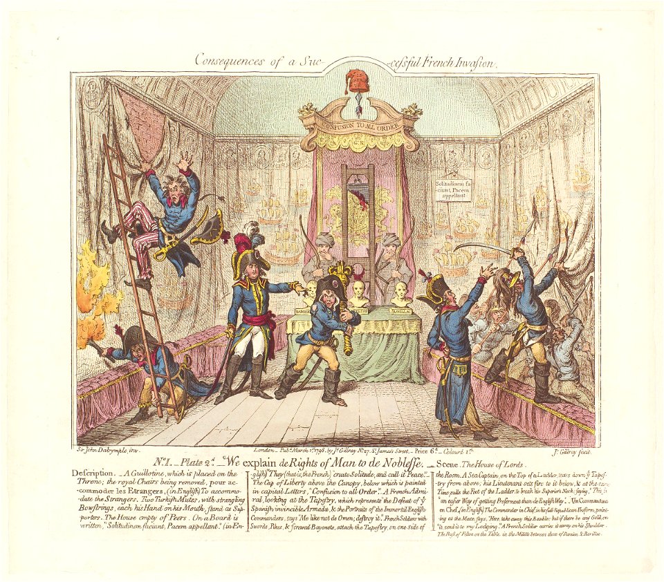 Consequences of a successful French invasion, No 1, plate 2d by James Gillray