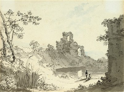 Constable - Fishermen in front of a Gothic ruin, another ruin on the right, 5161401