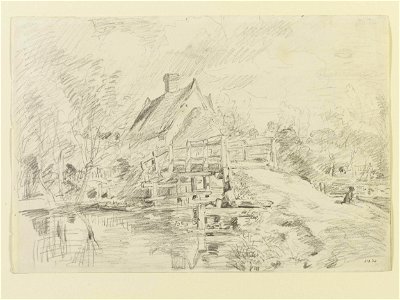 Constable - Flatford Old Bridge and Bridge Cottage on the Stour, 313-1888