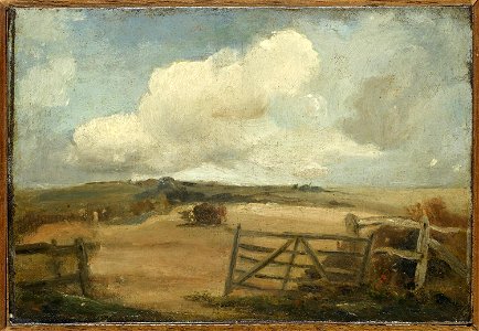 Constable - Genre de - Paysage avec un champ et une barrière, 1826, RF 1937 22