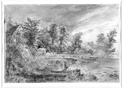 Constable - A bridge and cart at Gillingham, 257-1888