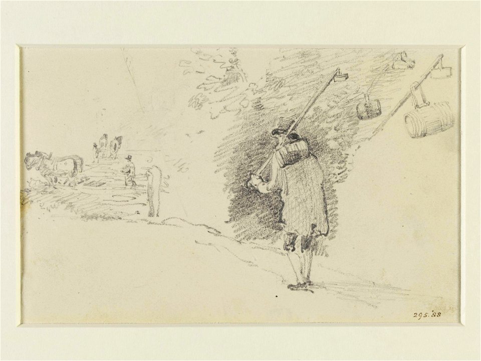 Constable - A countryman walking, and two teams harrowing, 295-1888