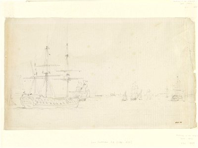 Constable - A ship at anchor and other shipping in the Thames, 830-1888