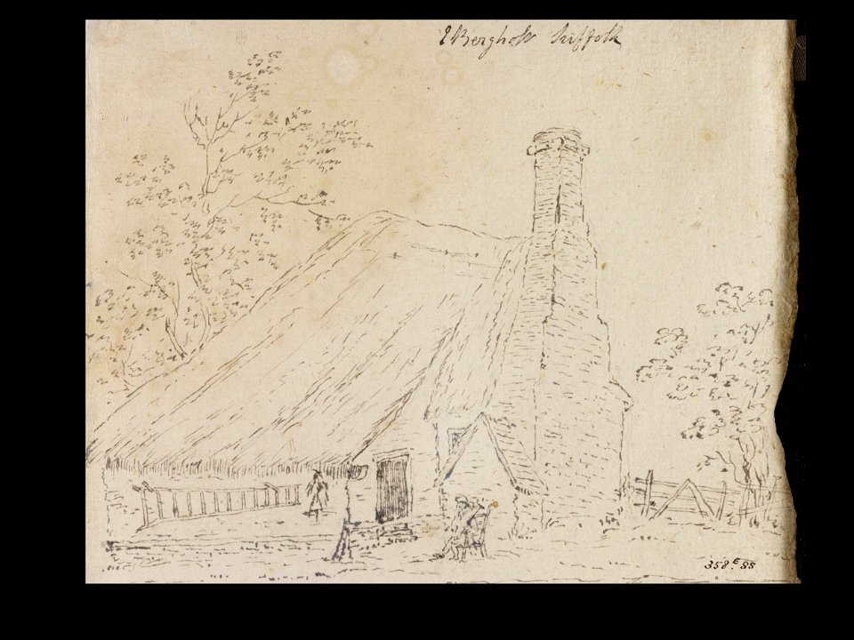 Constable - Cottage at East Bergholt, with a cottager, 358E-1888