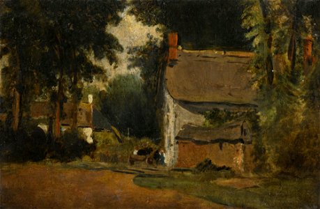 Constable - COTTAGES AT EAST BERGHOLT, SUFFOLK, lot.194