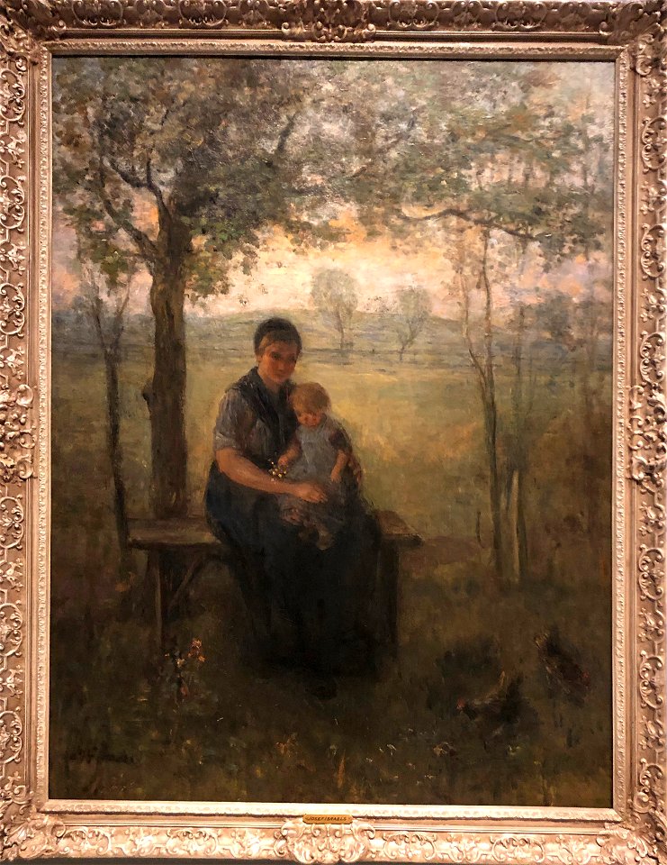 De Drentse madonna1 1893 door Jozef Israels (1824-1911)