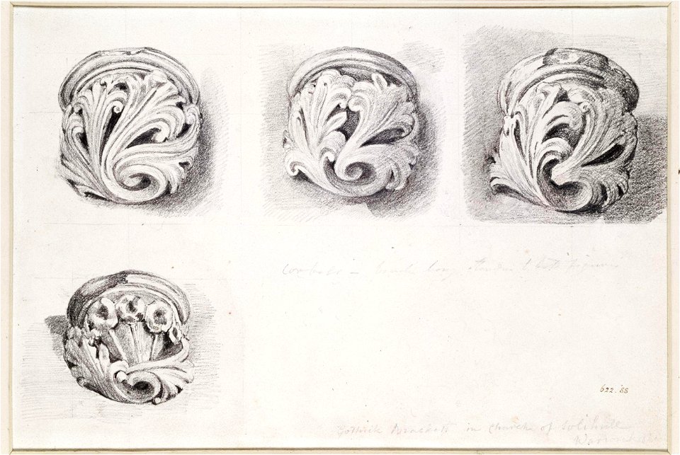 Constable - Corbels in Solihull Church, 622-1888