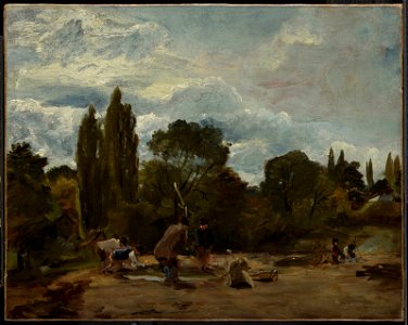 Constable - Flailing Turnip-heads, East Bergholt, c. 1812–15, 2007.8.25