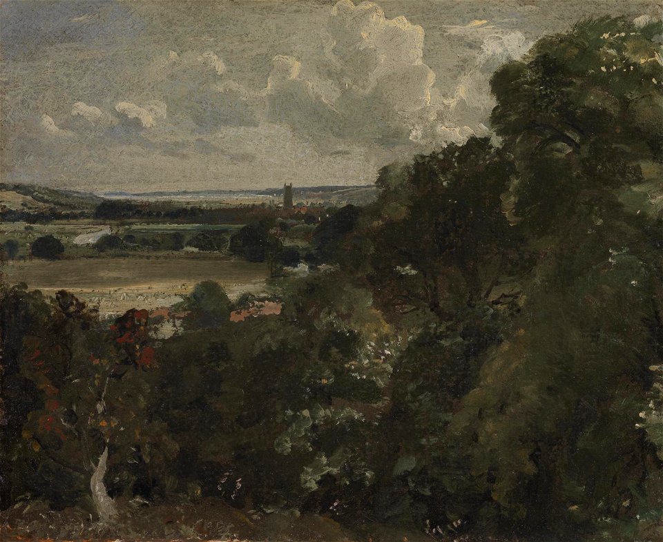 Constable - Dedham from near Gun Hill, Langham, c.1815, N01822