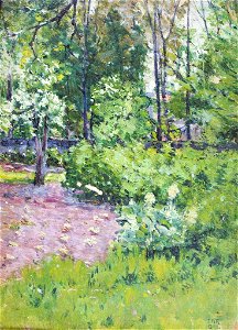 Denman Waldo Ross - Garden Scene with Trees - 1936.150.217 - Fogg Museum