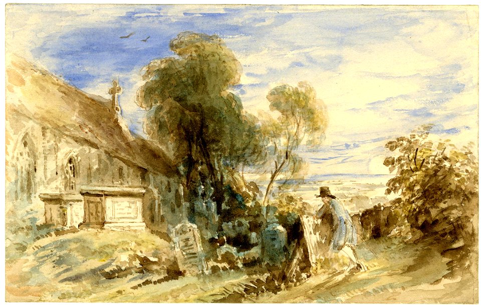 Constable - Design for Thomas Gray's 'Elegy', Stanza V, 1888,0215.34