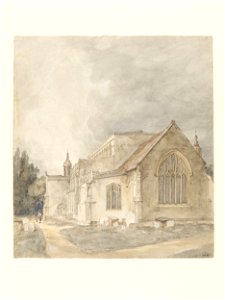 Constable - East Bergholt Church exterior view from the east, 200-1888