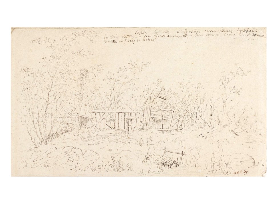 Constable - A ruined cottage at Capel, Suffolk, 358A-1888