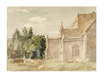 Constable - East Bergholt Church view from the east, 346-1888