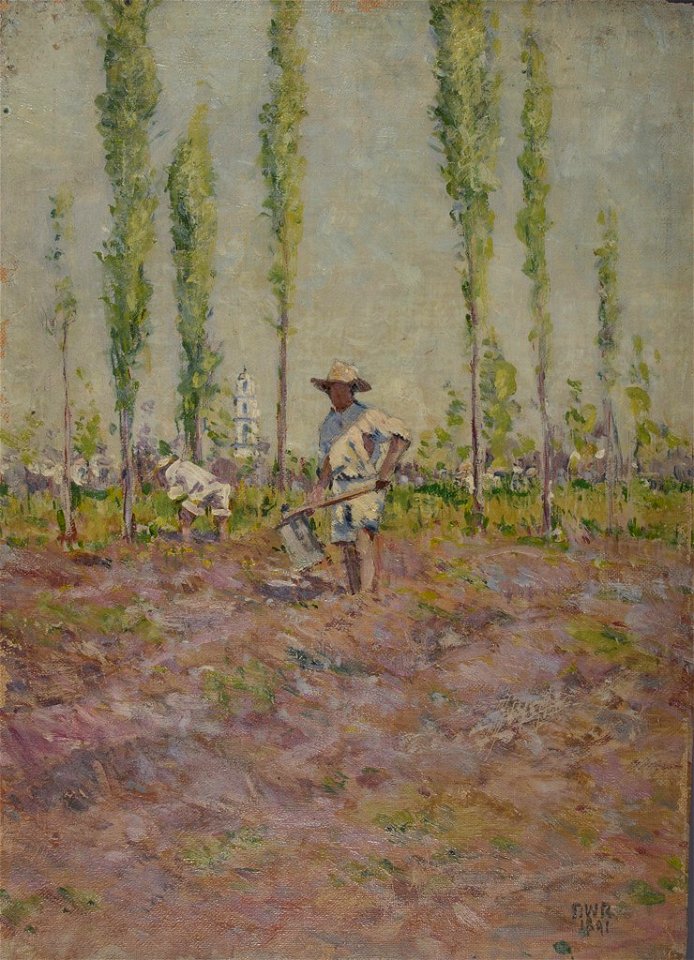 Denman Waldo Ross - Landscape with Two Figures in a Field - 1936.150.241 - Fogg Museum