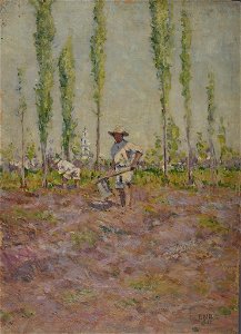 Denman Waldo Ross - Landscape with Two Figures in a Field - 1936.150.241 - Fogg Museum
