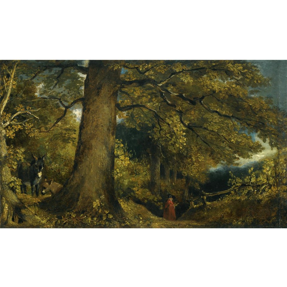 Constable - A YOUNG GIRL IN A WOODLAND LANDSCAPE, lot.275