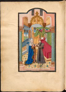 De consolatione philosophiae-UBU Hs. 1335-f.178bis v-Philosophia in discussie met Boethius die weer gezond is
