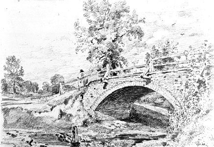 Constable - Bridge at Hendon, 271-1888. Free illustration for personal and commercial use.