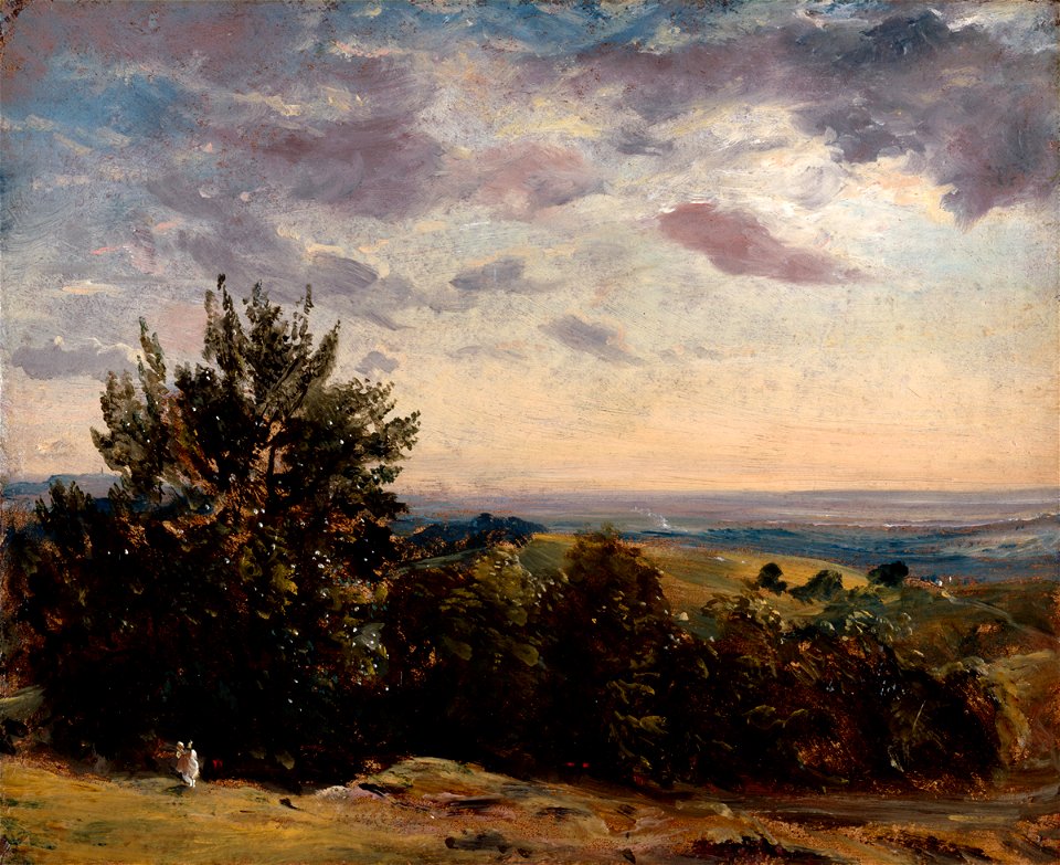 Constable - Landscape Study Hampstead Looking West, 1821, 03454