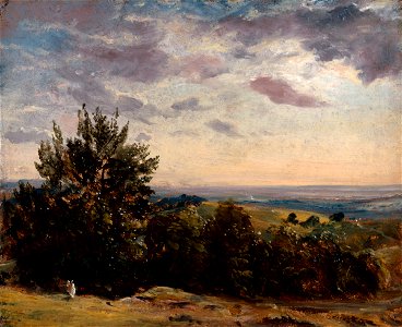 Constable - Landscape Study Hampstead Looking West, 1821, 03454