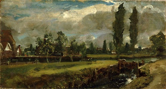 Constable - Landscape with a River, c. 1810-1812, Cat. 863. Free illustration for personal and commercial use.