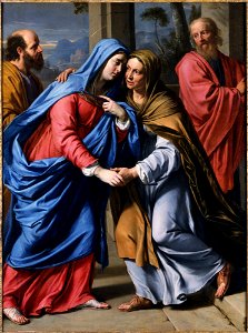 De Champaigne, Philippe, The Visitation, 1643-48. Free illustration for personal and commercial use.