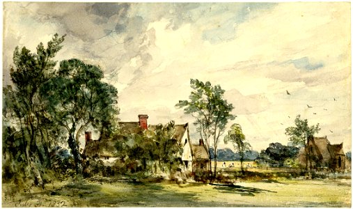 Constable - Cottages at East Bergholt, 1888,0215.42