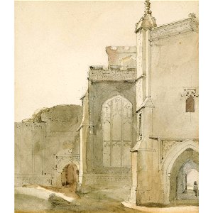Constable - EAST BERGHOLT CHURCH FROM THE SOUTH, lot.222. Free illustration for personal and commercial use.