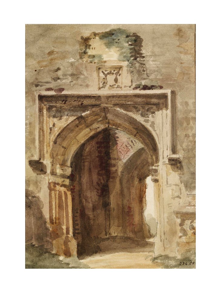 Constable - East Bergholt Church south archway of the ruined tower, 224-1888