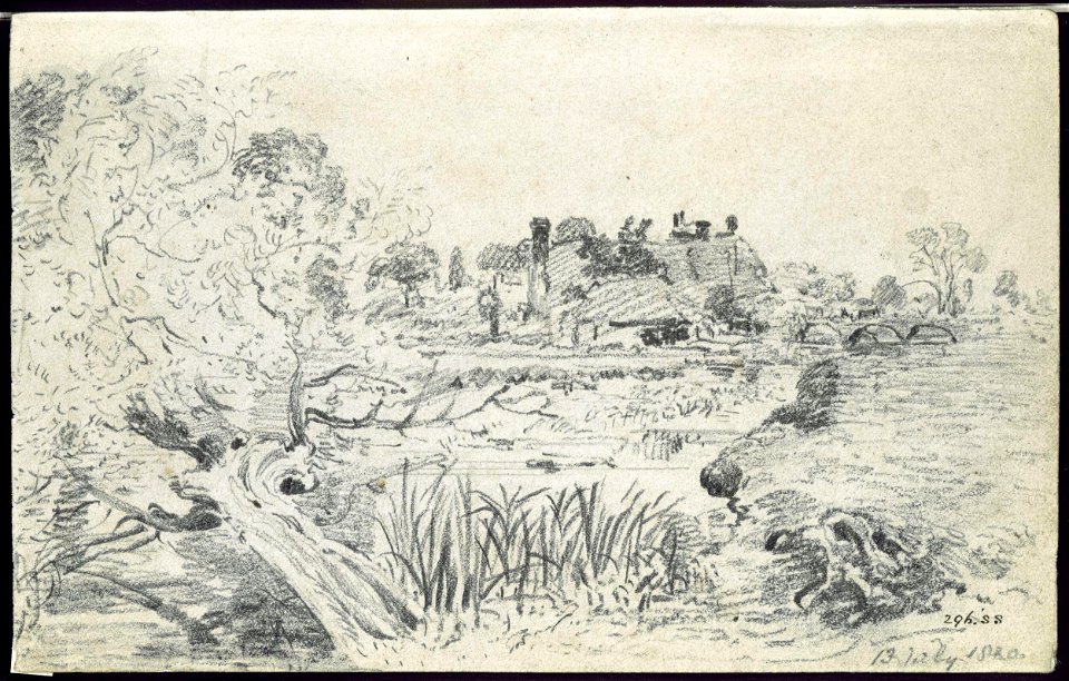 Constable - Farm buildings and a bridge, near Salisbury, 296-1888