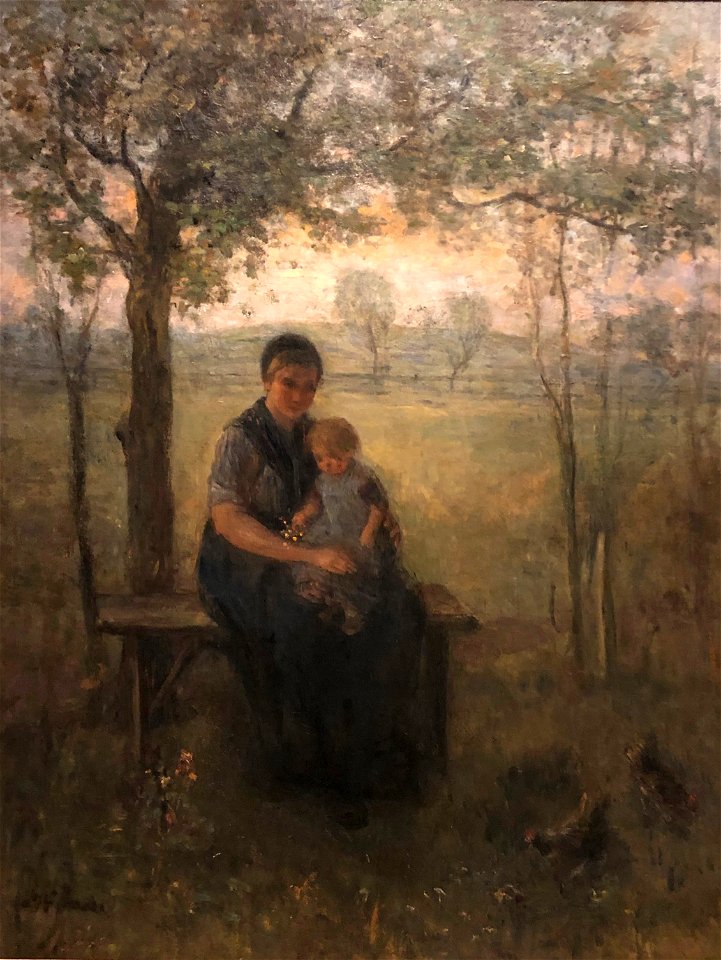 De Drentse madonna2 1893 door Jozef Israels (1824-1911)